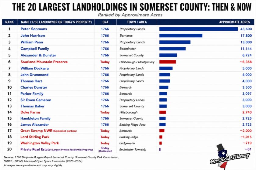 2026 top 20 largest properties in Somerset County