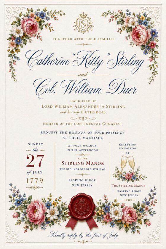 Kitty Stirling and William Doer Wedding Invitation Mr Local History