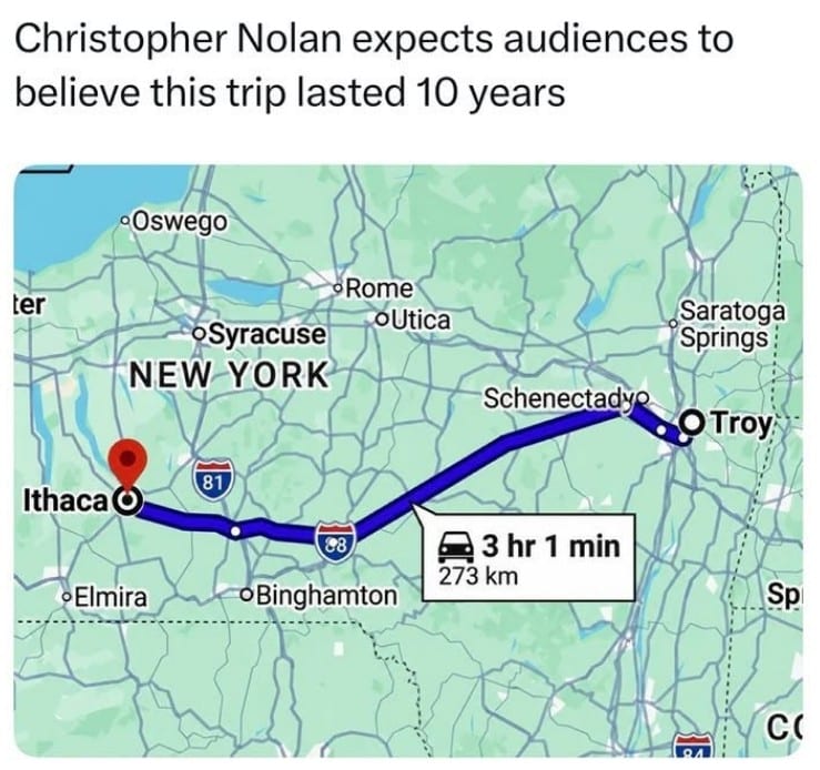 Odyssey Goof Troy to Ithaca Map Meme