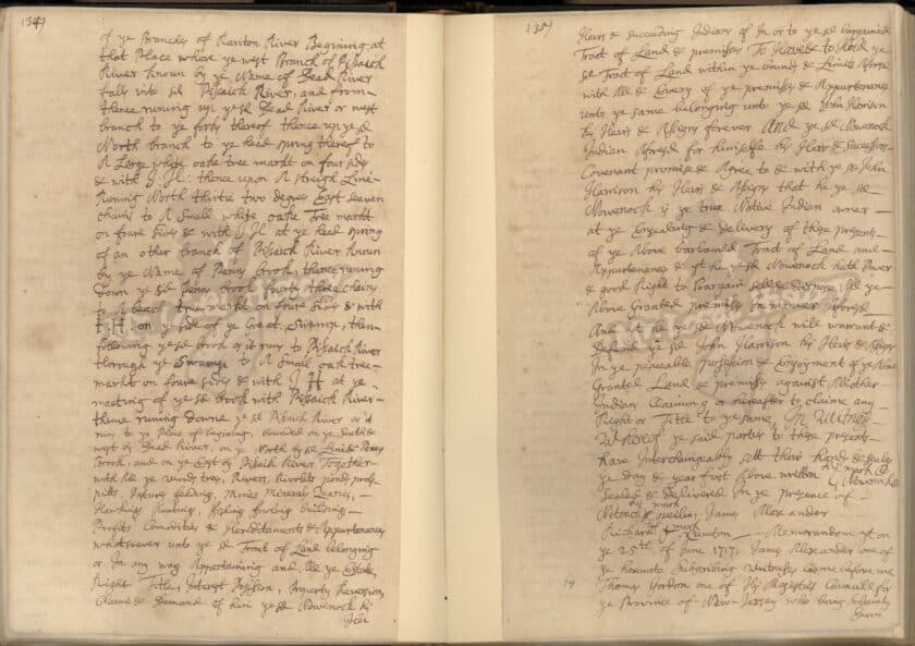 SSTSE023 SOS DeedsSurveysCommissions BookA 2 Page134 135 MLH Mark