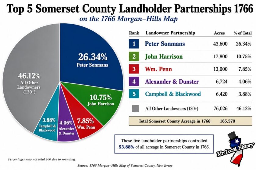 Top Five Landowner Groups 1766 Somerset County Mr Local History
