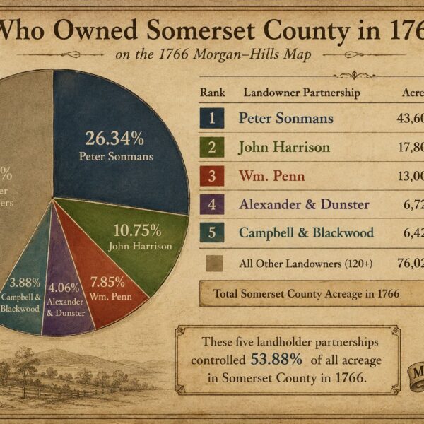 Top Five Landowner Groups 1766 Somerset County Mr Local History aged
