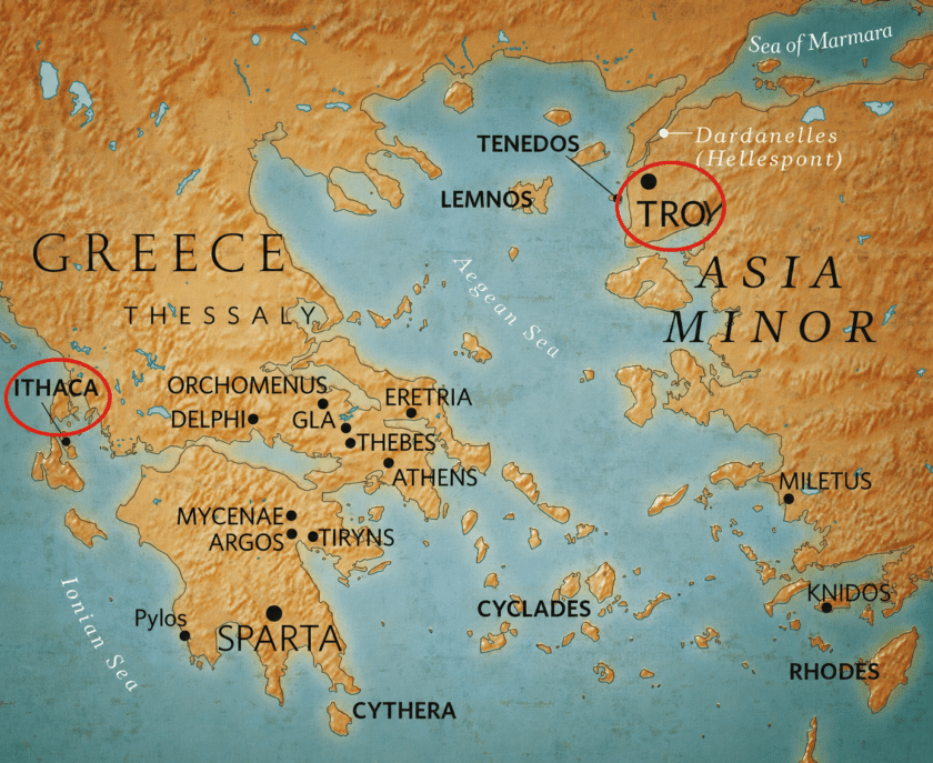 Troy to Ithaca Map rendering2