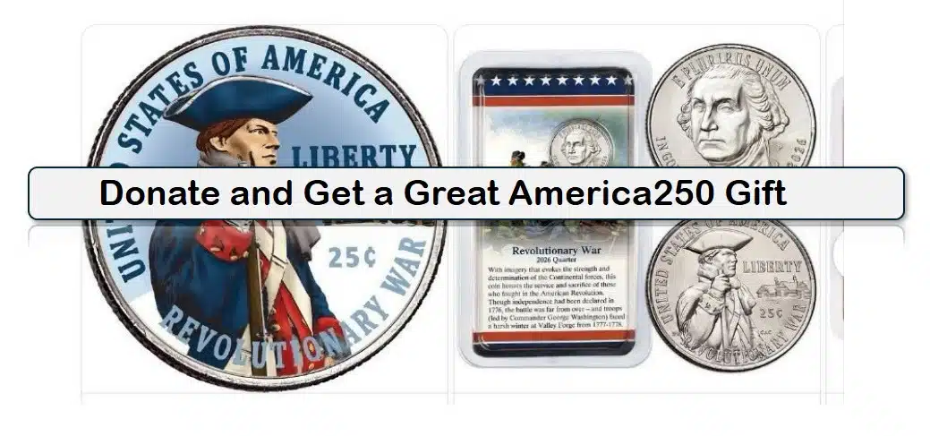 Donate and receive a great America250 gift